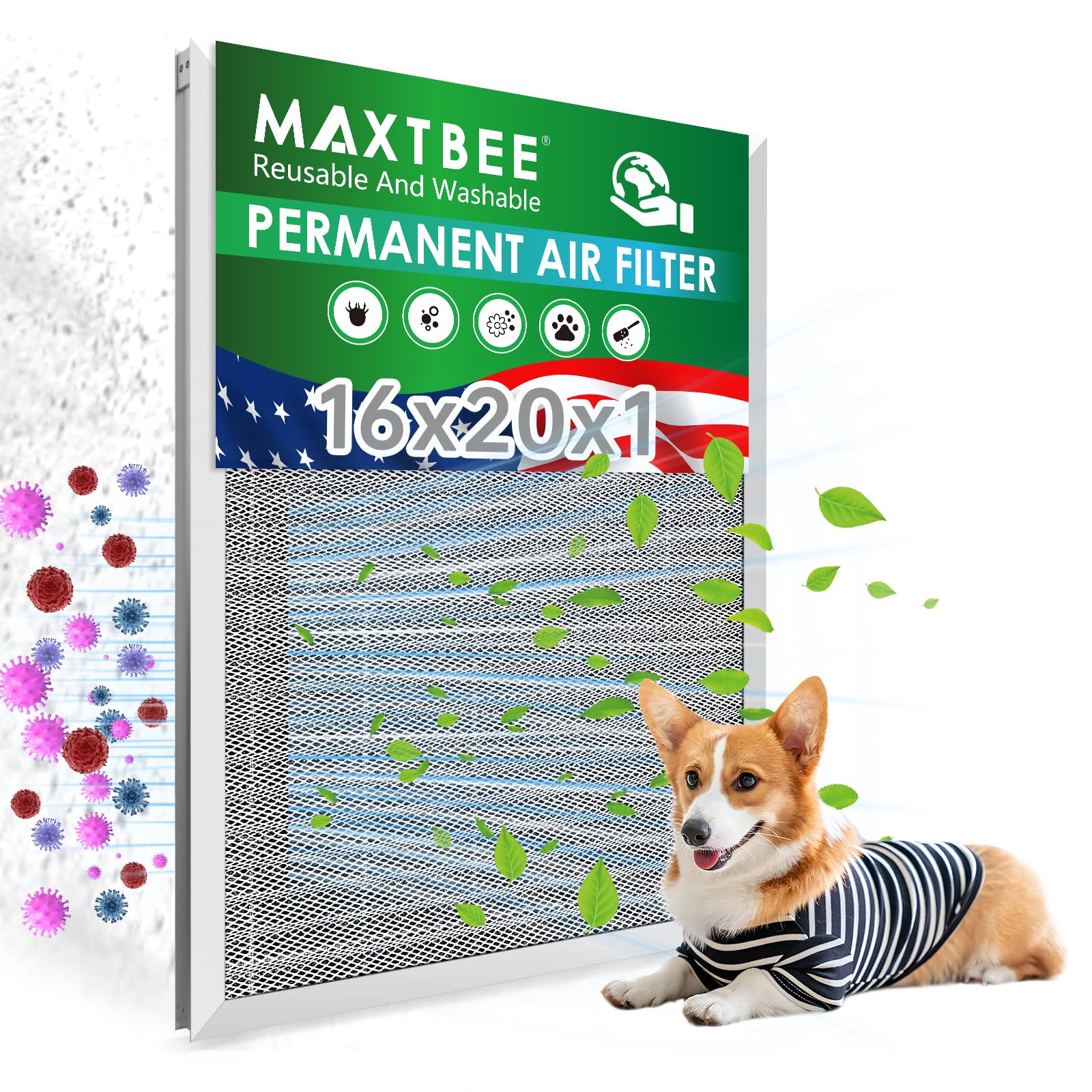 Amazon.com: MAXTBEE 16x20x1 Air Filter Electrostatic Filter